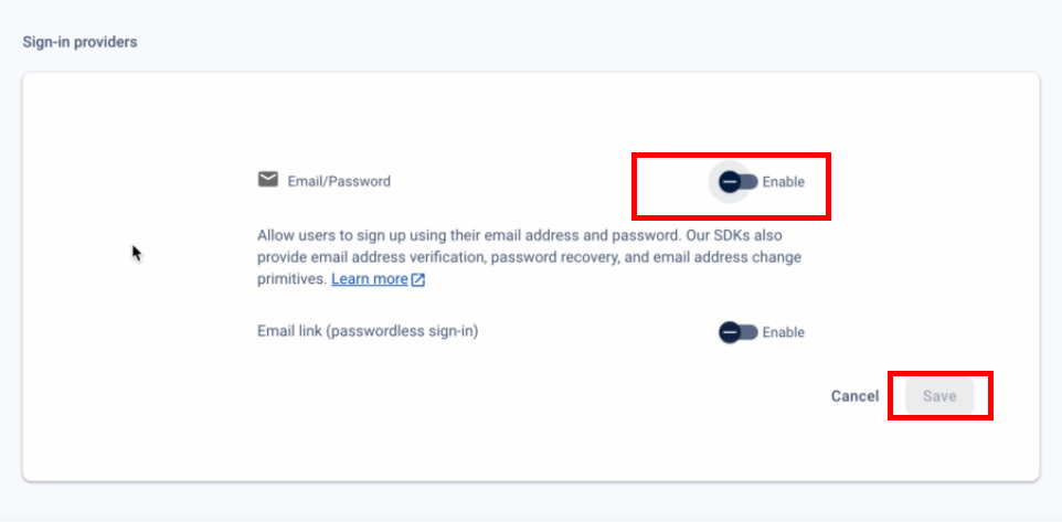 Firebase Authentication (Email/Password)