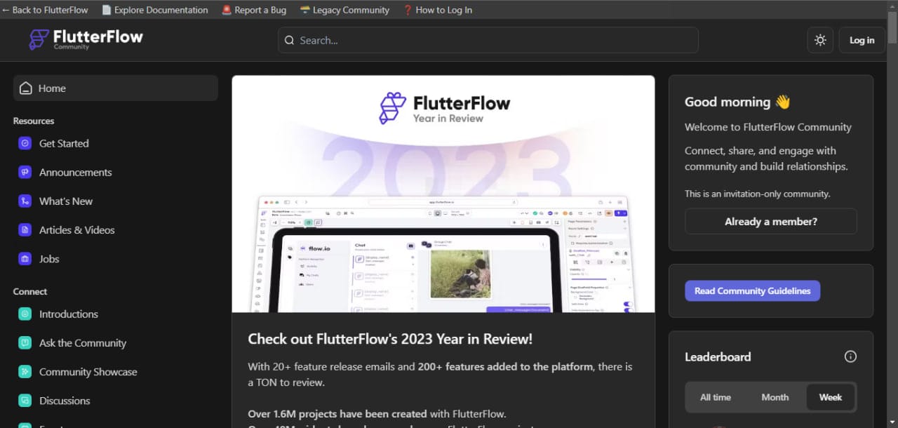 FlutterFlow's Community Website