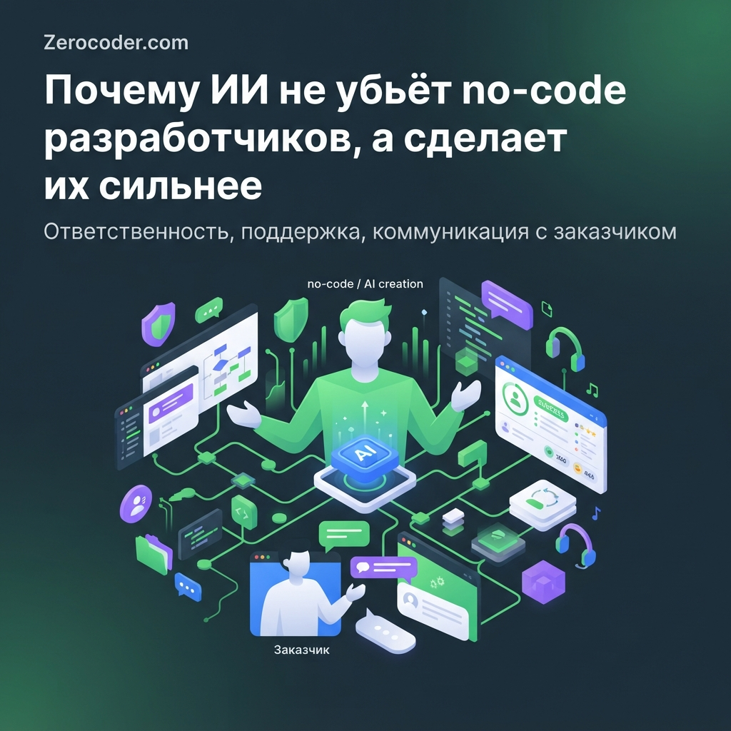 Ответственность, поддержка, коммуникация с заказчиком